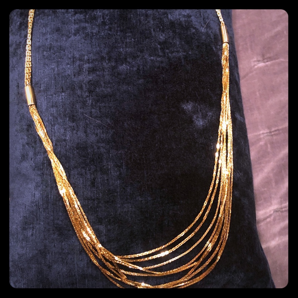 Michael Kors Long Gold Layered Necklace